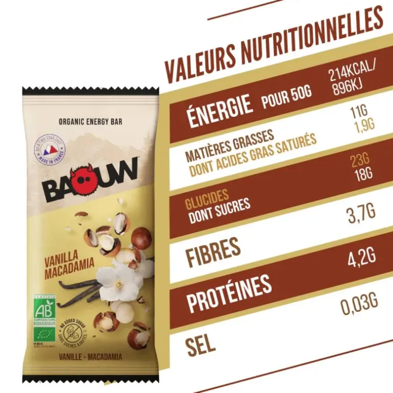 BARRE ÉNERGÉTIQUE EXTRA BIO 50G
