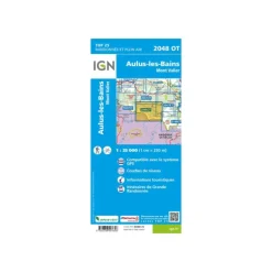 CARTE AULUS-LES-BAINS, MONT VALIER