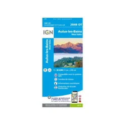 CARTE AULUS-LES-BAINS, MONT VALIER