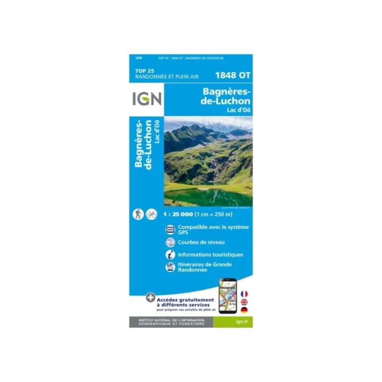 CARTE BAGNÈRES-DE-LUCHON LAC D'OÔ