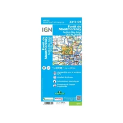Carte IGN FORÊT DE MONTMORENCY FORÊT DE L'ISLE-ADAM FORÊT DE CARNELLE