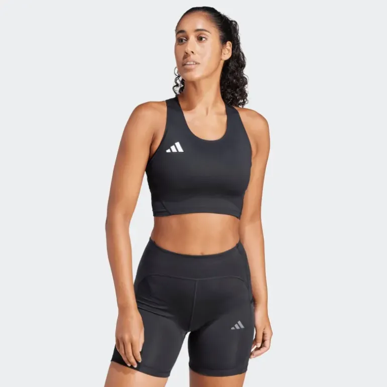 Crop top de running poche gel Adizero femme