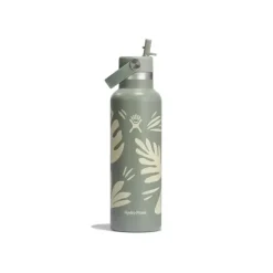 GOURDE HYDRO FLASK 24 OZ STANDARD MOUTH AVEC PAILLE BOTANICAL