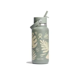 GOURDE HYDRO FLASK 32 OZ WIDE MOUTH AVEC PAILLE BOTANICAL