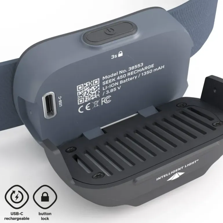 Lampe frontale Seek 450 rechargeable
