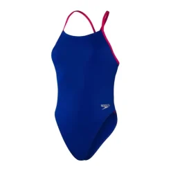 MAILLOT DE BAIN ECO+ SOLID TIE-BACK FEMME BLEU