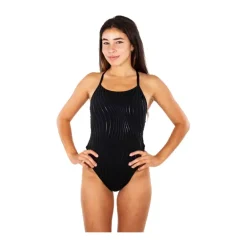 MAILLOT DE BAIN UNE PIÈCE NOIR VAGUES