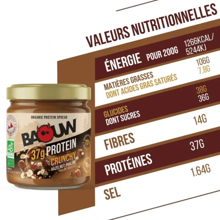PÂTE À TARTINER PROTÉINÉE BIO 200G