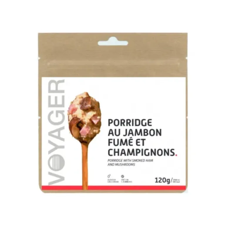 REPAS LYOPHILISÉ - PORRIDGE AU JAMBON FUMÉ ET CHAMPIGNONS
